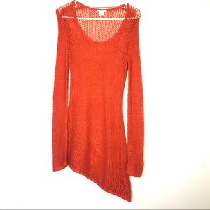 BAR III Crochet Mesh Asymmetrical Top